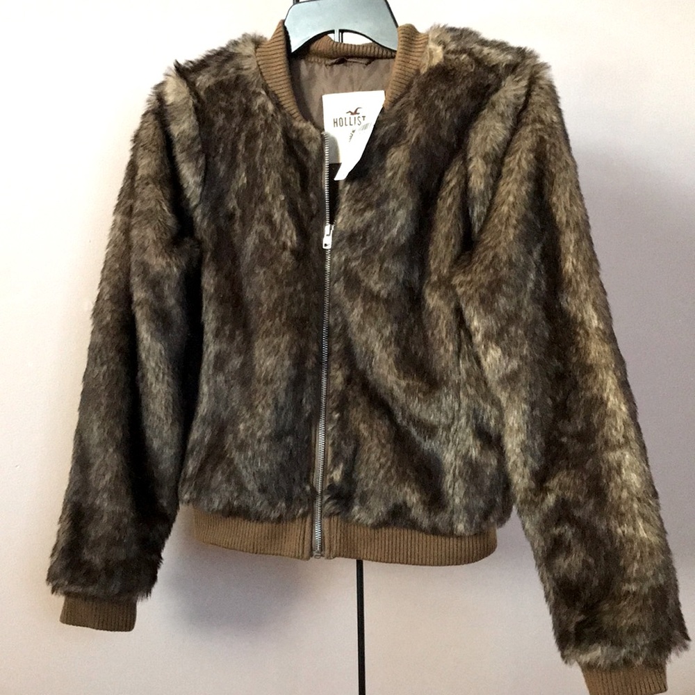 New Hollister faux-fur jacket